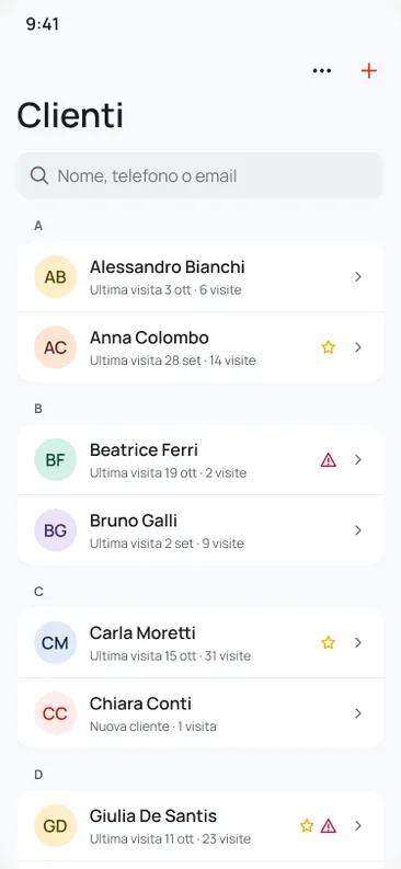 Elenco clienti